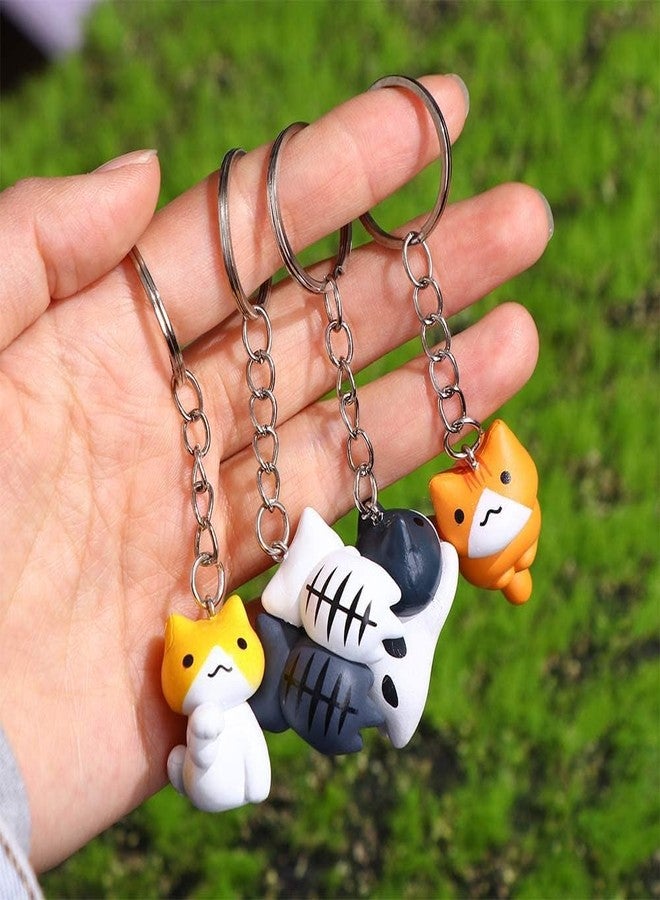 YSSZAM 1Pc Kitten Key Chain Couple Gift Fashion Lucky Cat Keychain Random Style Pendent Charm PVC Key Ring Cartoon Bag Pendant Women's Keyrings and Keychains - Image 5